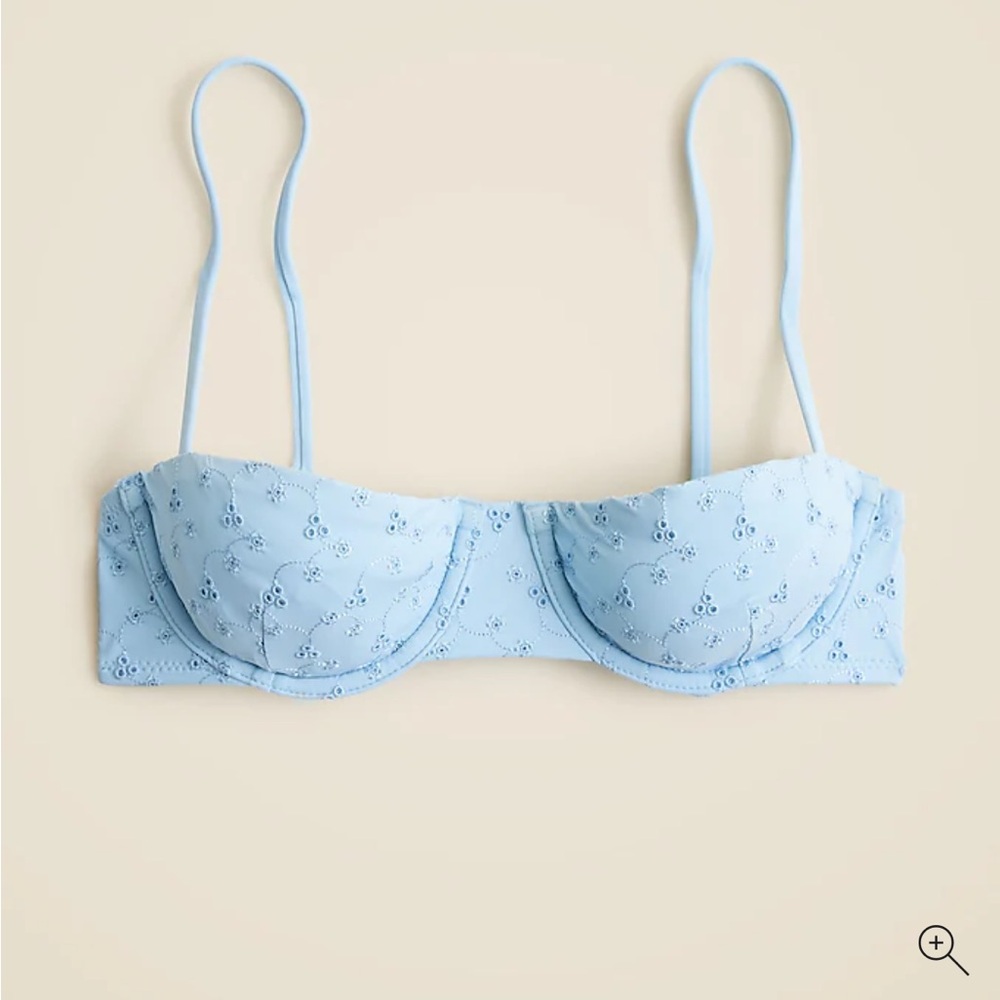 J. Crew Eyelet balconette underwire bikini top 34D - Picture 4 of 4